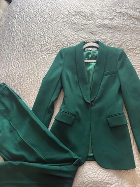Zara Emerald Green Tailored Men's Suit Jacket and Trousers